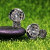 ; Poludragi ahat u obliku mini gljiva ljekoviti prirodni kamen polirani Ljubavni kamen ružičasti kvarc ametist