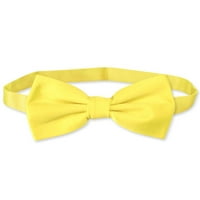 Muška haljina prsluk & Bowtie Solid Golden Yellow Color Bow Tie Set 4xl