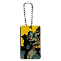 Drveni pravokutni privjesak za ključeve s likom Batmana