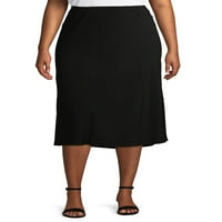 Terra & Sky Women's Plus Size Solid Slip Slip suknja