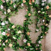 Lierteer Umjetna ruža vinova loza Lažni cvjetni vijenac za ukrašavanje pozadine svadbene zabave