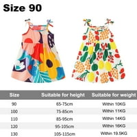 Cvjetna ljetna haljina s naramenicama za djevojčice, haljina za malu djecu,, 5134091