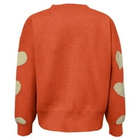 Ženski kaputi za žene, Plus size, jakne s dugim rukavima za žene, vrhovi s printom, orange, orange, orange, orange,