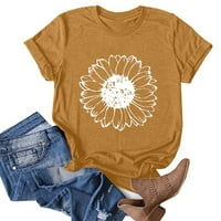 Majice za žene, ljetne Ležerne košulje širokog kroja s okruglim vratom i kratkim rukavima, modne bluze s cvjetnim