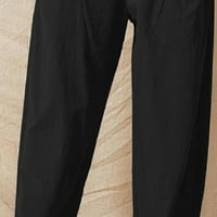 Ženske hlače na rasprodaji Plus Size modne ženske Ležerne ljetne hlače jednobojne pamučne lanene hlače