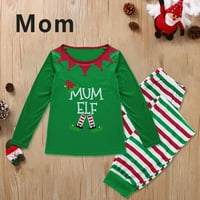 Sljedeći topli Božićni Set za roditelje i djecu, kućna pidžama s printom, dvodijelni komplet za mamu