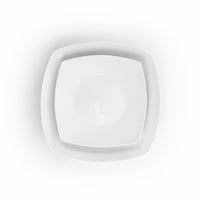 Mekani kvadratni porculanski pribor u bijeloj boji