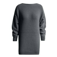 Haljina od džempera za žene, žene modno ležerno bez ramena
