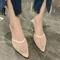 DMQUPV Tvrdi potplatnici ženske sandale Šuplje mrežice Velika veličina Slučana cipela sandale za žene za žene