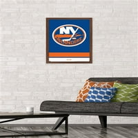 Njujorški Islanderi - plakat s logotipom na zidu, 14.725 22.375