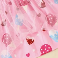 Ljetna haljina na naramenicama za djevojčice od 2 godine s cvjetnim printom i dekolteom u obliku slova a