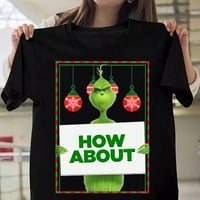 Majica zelenog čudovišta majica Grinch Božićna košulja Xmas Poklon Smiješne grafičke majice majice -Black