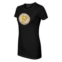 Ženski maleni repa crni Pittsburgh skrojeni bejzbol majica