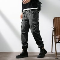 Quealent teretni hlače muške taktičke teretne hlače camo i solidna dužina koljena klasični fit multi džep
