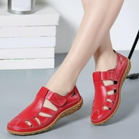 Sandale za žene-za svakodnevno opuštanje prozračne udobne ženske sandale sa šupljom špiljom, crvena Veličina 7,5