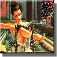 Slika žena koja se kupa na razvučenom platnu, zidni dekor, spremna za vješanje