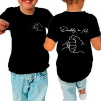 Ljetni vrhovi za malu djecu, udobna jednobojna pamučna majica s printom Dan očeva za dječake i djevojčice, gornji