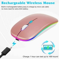 Miš od 2,4 GHz, punjivi bežični LED miš za Bucket, također kompatibilan s televizorom, prijenosnim računalom Bucket,