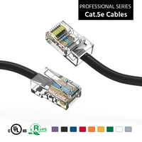 7ft Cat5e UTP Ethernet Network non Dicoted Cable Black, Pack