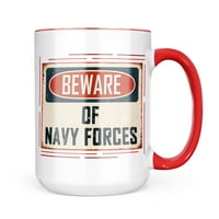 Neonblond čuvaj časnika mornaričkih snaga Vintage Smiješne šalice poklon za ljubitelje čaja za kavu