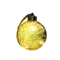 Heiheiup božićni kreativni novi LED prozirni božićni kuglica božićno drvce privjesak Svjetlosni okrugla lopta