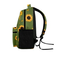 Suncokretov luksuzna školska torba udobna torba za putovanje životinja sa bočnim džepovima za djevojčice dječaci