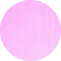 Ahgly Company Unutarnji okrugli čvrsti ružičasti moderni prostirke, 5 'krug