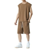 Muška majica od ledene svile, ljetne tanke Ležerne kratke hlače kratkih rukava, košarkaški set trenirke za trčanje