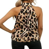 Ženski Leopard prsluk s naramenicama ženske ljetne Ležerne majice bez rukava bluza