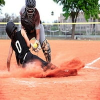 - Elastične softball hlače s 4 pruge-tamno smeđa - mala