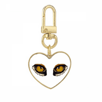Životinja iz crtića s ukrasom za oči, zlatnim privjeskom za srce, metalnim držačem za ključeve