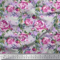 Soimoi ružičasti pamučni voile tkanina lišća i cvjetna tkanina za print u dvorištu široko