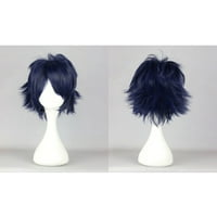 Jedinstveni prijedlozi perika za ljudsku kosu za žene kovrčava perika s kapom za periku 12 Plava Crna