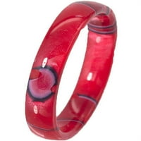 Polu krug Crimson Swirl slaganje prsten
