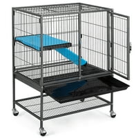 Jednostavan za korištenje kavez s jednim blokom za male životinje u crnoj boji