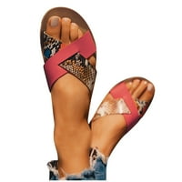 Sandale širokih nogu, ženske japanke na plaži, Ležerne papuče, ženske cipele s remenom od rhinestona, ravne sandale,
