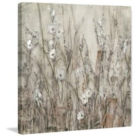 Ispis slike Marmont Hill sitni bijeli cvjetovi na omotanom platnu