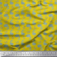 Soimoi modalni satenski tkaninski valovi, lišće i cvjetni umjetnički print šivaći tkanina