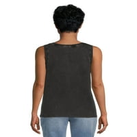 Ženska majica bez rukava za mineralno pranje u mumbo-mumbo veličinama