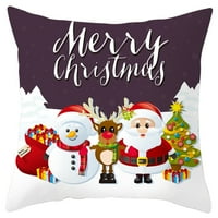 Božićni pamučni baršunasti jastuk od breskve s jastučnicom za uređenje doma