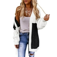 Ženski kardigan casual kabel s dugim rukavima Kabel s dugim rukavima otvoren prednji labavi džemper za žene trendi