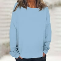 GDFUN ženska dukserica pulover Monogrami ulične odjeće Čvrsta boja labava dnevno okrugli vrat dugi rukav - - Čovjere