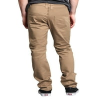 Muške teretne hlače u donjem dijelu, uske hlače srednjeg struka, Ležerne ljetne Kaki hlače u donjem dijelu