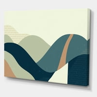 DesignArt 'krajolik s brdima Sažetak geometrijske umjetnosti' Moderno platno zidne umjetničke tiska