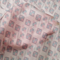 Jednobojna svilena prugasta tkanina s geometrijskim printom u obliku dijamanta širine inča