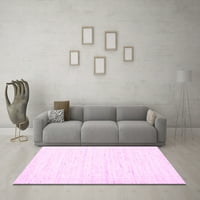 Moderni pravokutni tepisi za unutarnje prostore, Jednobojni ružičasti, 8 '12'