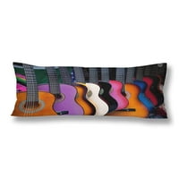 Šarene navlake za jastuke s gitarskom notom, jastučnica s glazbenom notom, zaštitna jastučnica za tijelo