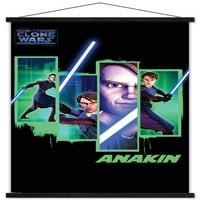Ratovi zvijezda: Ratovi klonova-Anakinov zidni plakat u drvenom magnetskom okviru, 22.37534
