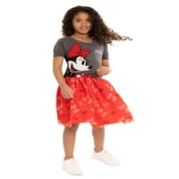 Gornja haljina džempera za djevojčice s Minnie Mouse i mrežastom suknjom, veličine 4-16
