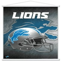 Detroit Lions - Poster zida s kacigom s magnetskim okvirom, 22.375 34